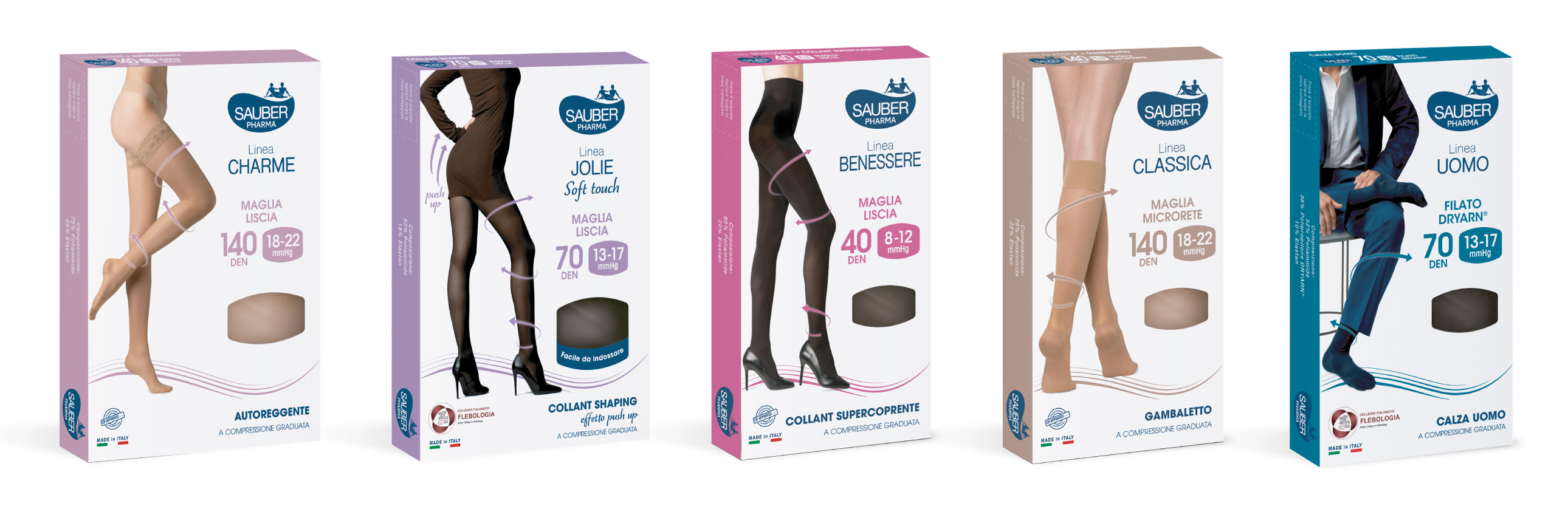 Pack linea Charme, Jolie, Benessere, Classica e Uomo